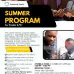 Summer program flyer for grades 9-12